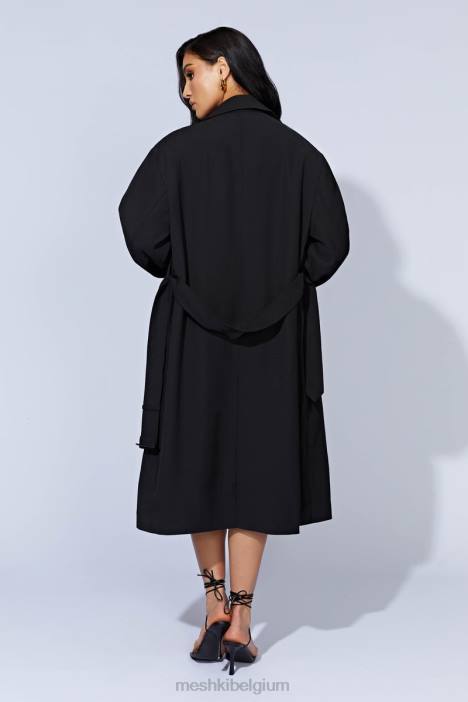 Keily super oversized trenchcoat Meshki zwart N4JN1644 kleding