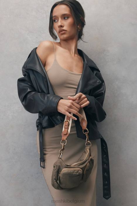 Kirby kunstleren jack Meshki zwart N4JN1633 kleding