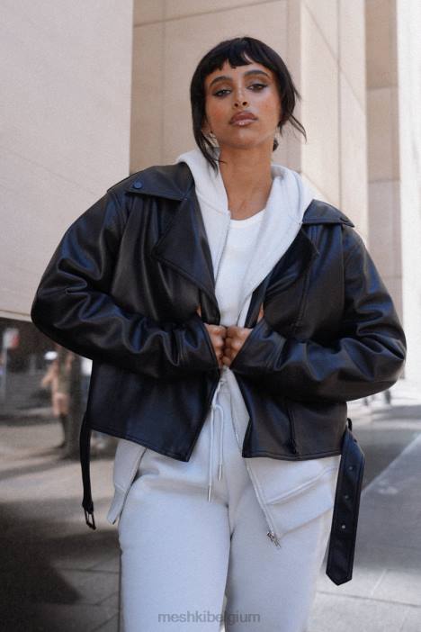 Kirby kunstleren jack Meshki zwart N4JN1633 kleding