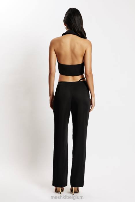 Kort gilet van semara Meshki zwart N4JN1155 kleding