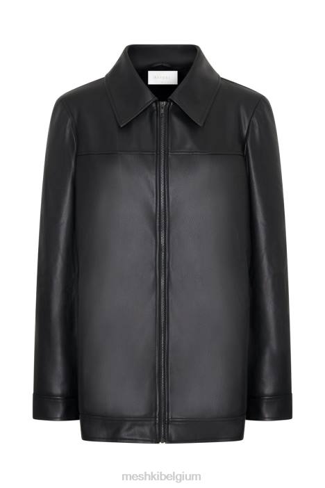 Savannah kunstleren pilotenjack Meshki zwart N4JN1648 kleding