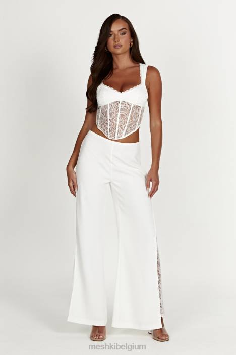 Aisha kanten korsettopje Meshki wit N4JN886 kleding