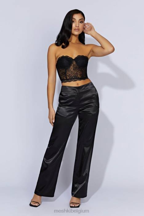 Alessandra kanten korset Meshki zwart N4JN1083 kleding