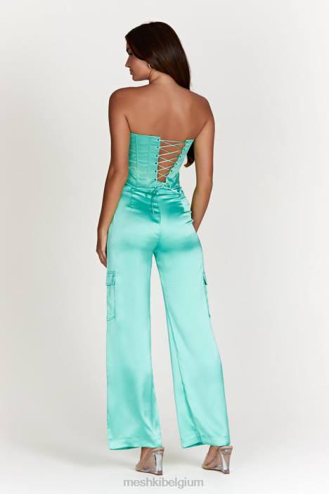 Amaya korsettopje met veters Meshki munt N4JN1011 kleding