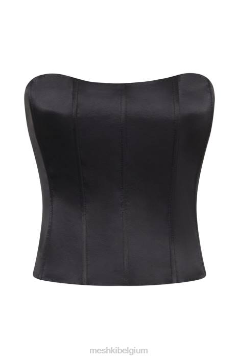 Amaya korsettopje met veters Meshki zwart N4JN995 kleding