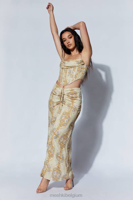 Cyra korsettopje Meshki Perzische afdruk N4JN972 kleding