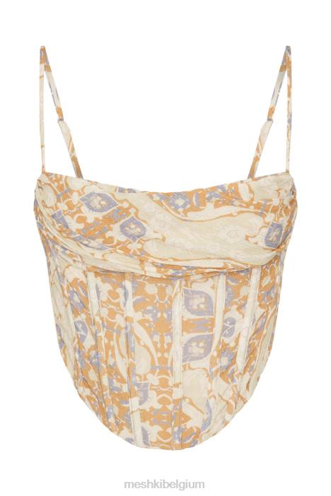 Cyra korsettopje Meshki Perzische afdruk N4JN972 kleding