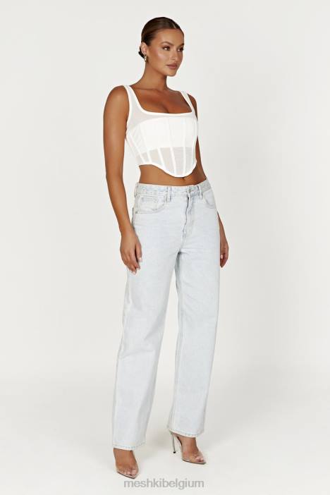 Delaney bustier met korset Meshki wit N4JN907 kleding