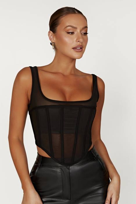 Delaney bustier met korset Meshki zwart N4JN875 kleding