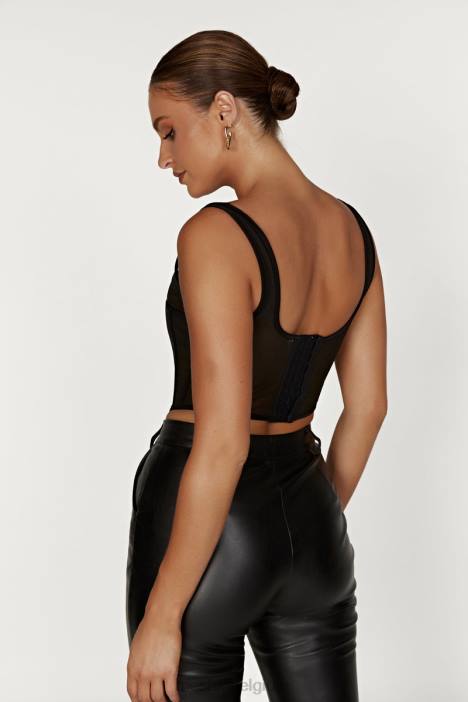 Delaney bustier met korset Meshki zwart N4JN875 kleding