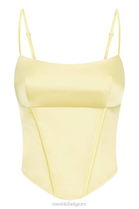 Desirie lange korsettop Meshki citroen N4JN1003 kleding