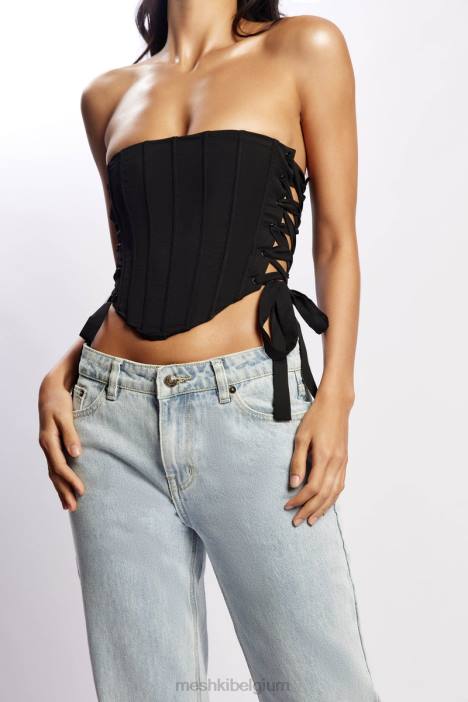 Elizabeth strapless korsettopje Meshki zwart N4JN1119 kleding