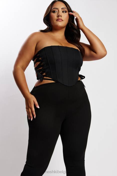 Elizabeth strapless korsettopje Meshki zwart N4JN1119 kleding