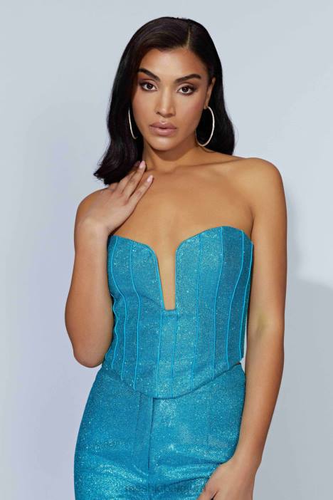 Felicity Shimmer korset Meshki aquamarijn N4JN1010 kleding