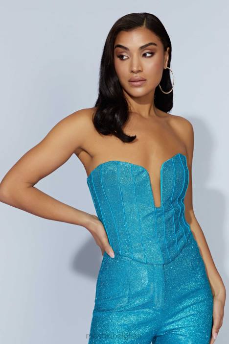 Felicity Shimmer korset Meshki aquamarijn N4JN1010 kleding