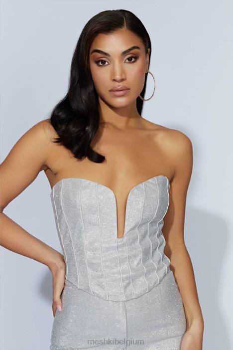 Felicity Shimmer korset Meshki zilver N4JN885 kleding
