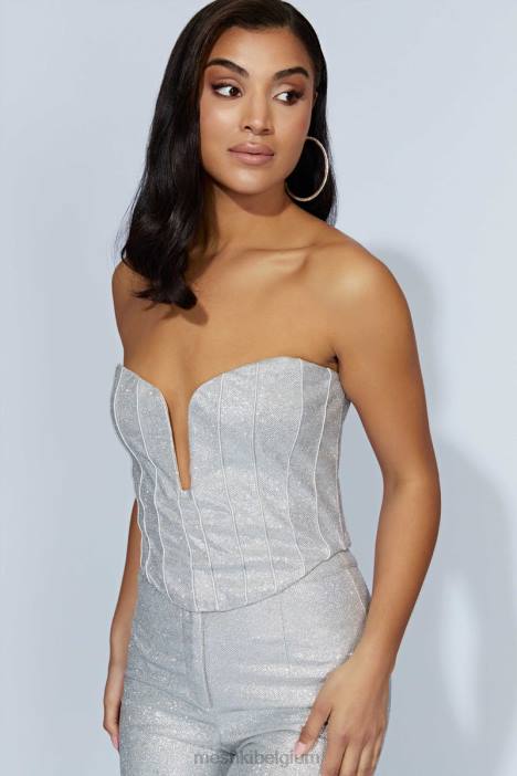 Felicity Shimmer korset Meshki zilver N4JN885 kleding