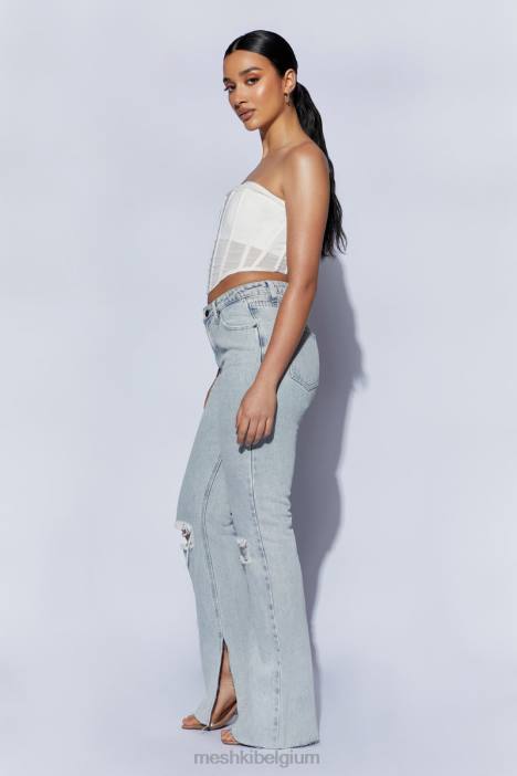 Helen strapless korset bustier Meshki wit N4JN1031 kleding