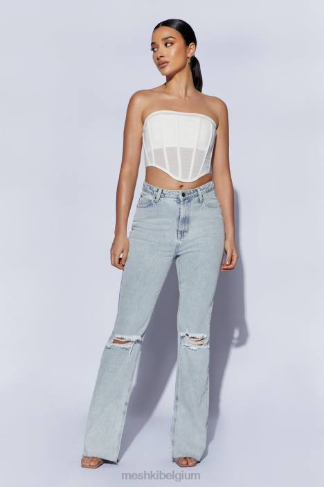 Helen strapless korset bustier Meshki wit N4JN1031 kleding