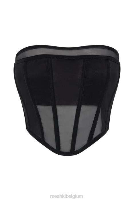 Helen strapless korset bustier Meshki zwart N4JN1035 kleding