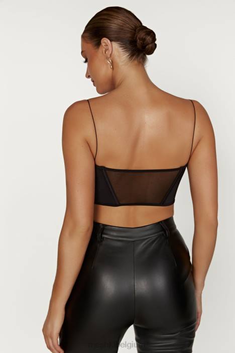Jada mesh korset bustier Meshki zwart N4JN993 kleding
