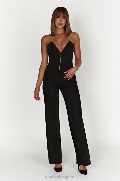 Janayia puntig korsettopje Meshki zwart N4JN854 kleding