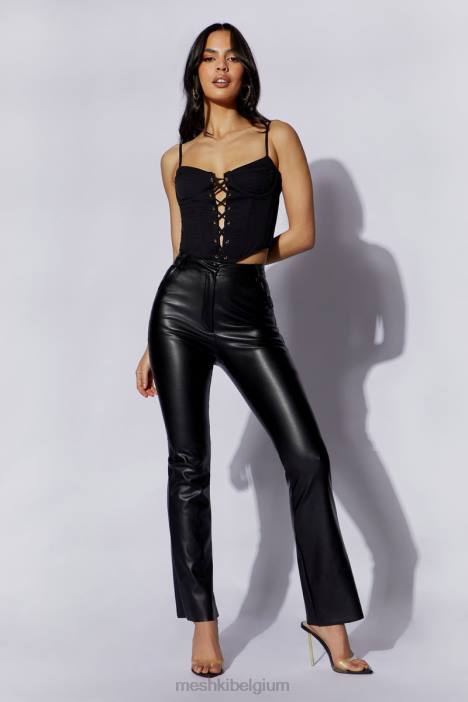 Janice lange korsettop Meshki zwart N4JN1051 kleding