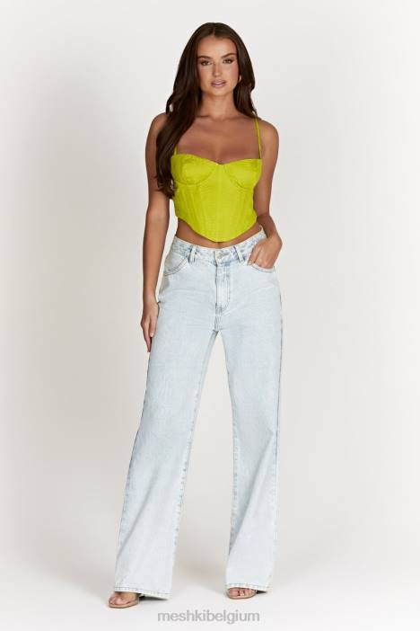 Maggie beugelkorsettopje Meshki chartreuse N4JN1007 kleding
