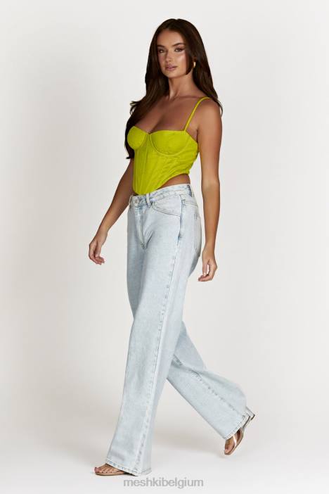 Maggie beugelkorsettopje Meshki chartreuse N4JN1007 kleding