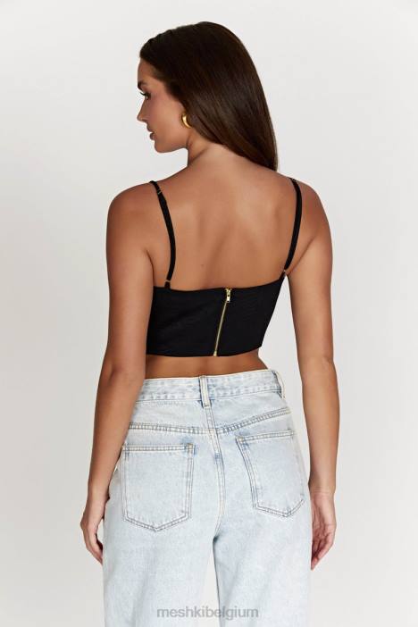 Maggie beugelkorsettopje Meshki zwart N4JN1096 kleding