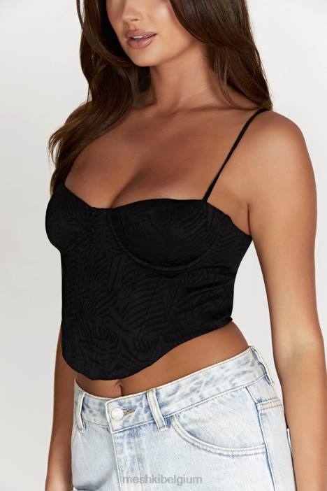 Maggie beugelkorsettopje Meshki zwart N4JN1096 kleding