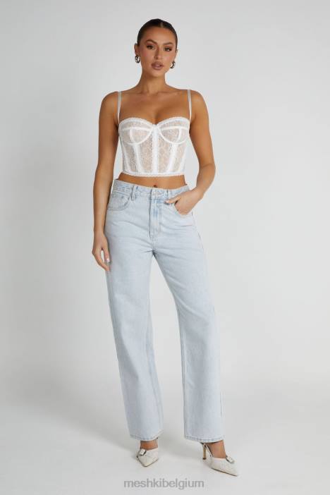 Sansa kanten bustier Meshki wit N4JN794 kleding