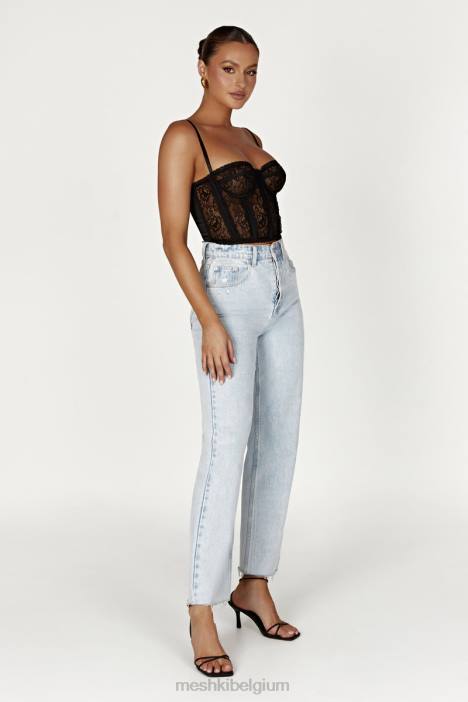 Sansa kanten bustier Meshki zwart N4JN827 kleding