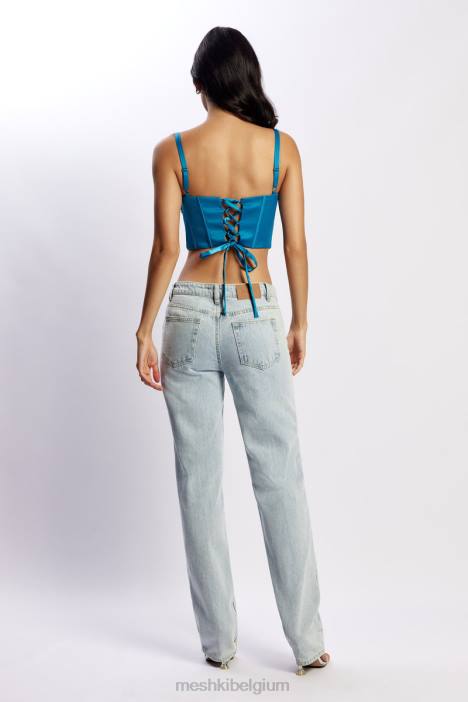 kristy shirring buste corset top Meshki marineblauw N4JN975 kleding