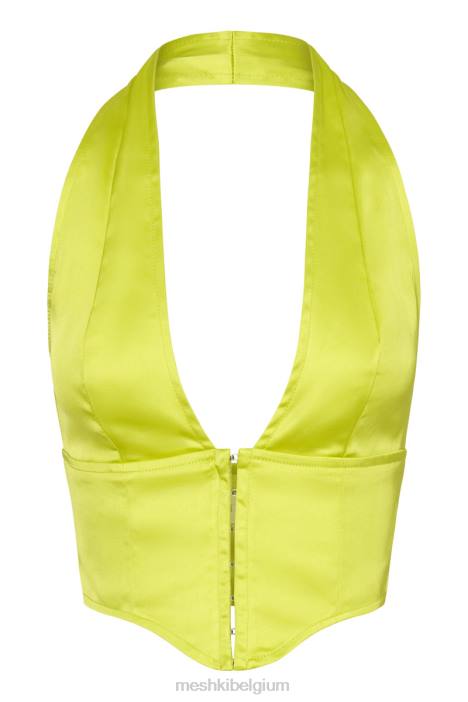 mallory satijnen korsettopje Meshki fris groen N4JN1045 kleding