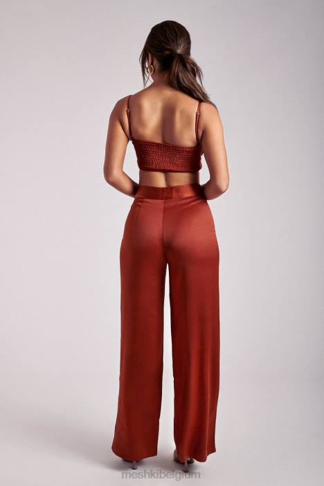 Ashley satijnen croptop Meshki koper N4JN1204 kleding