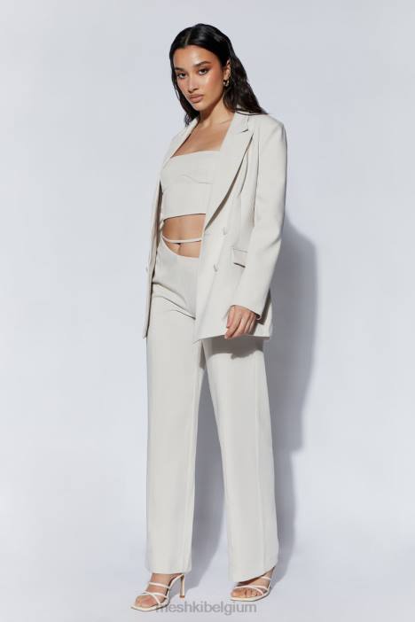 Bahar crop top met naadlijn Meshki tarwe N4JN1112 kleding