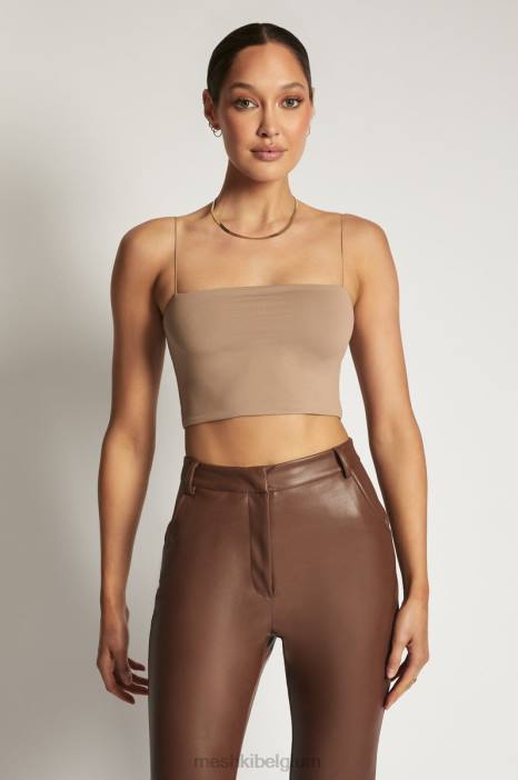 Cami croptop van Yvonne Meshki latte N4JN1198 kleding