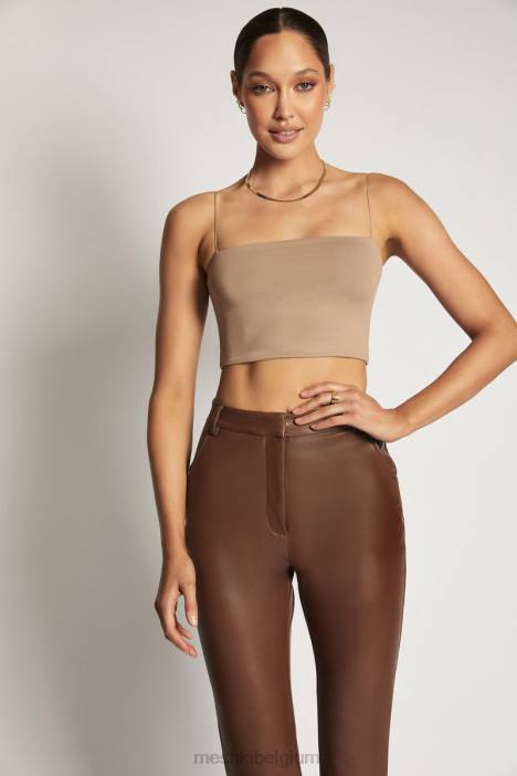Cami croptop van Yvonne Meshki latte N4JN1198 kleding