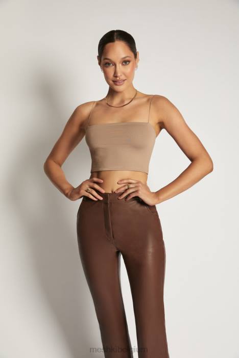 Cami croptop van Yvonne Meshki latte N4JN1198 kleding