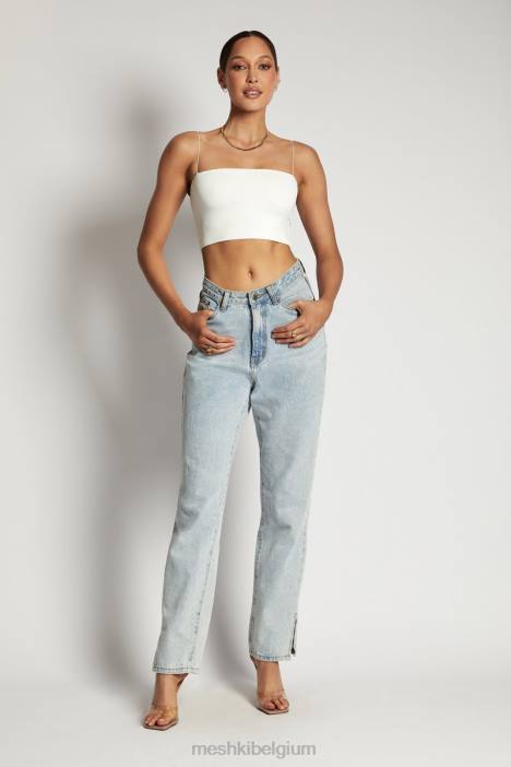 Cami croptop van Yvonne Meshki wit N4JN938 kleding