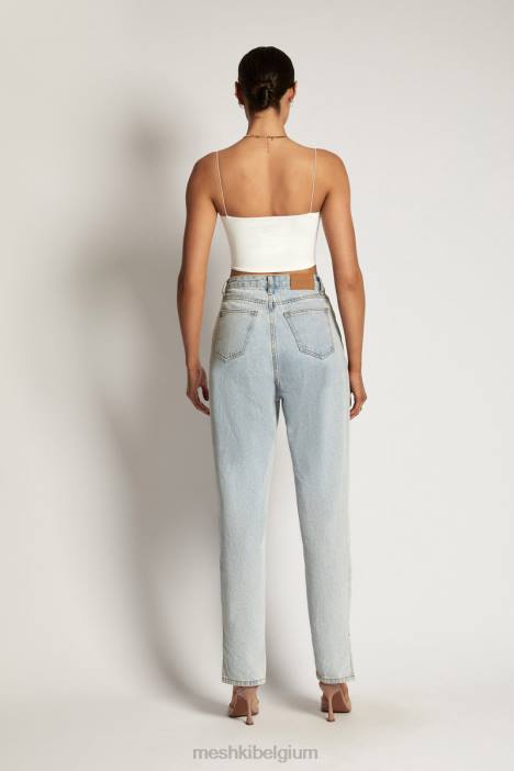 Cami croptop van Yvonne Meshki wit N4JN938 kleding