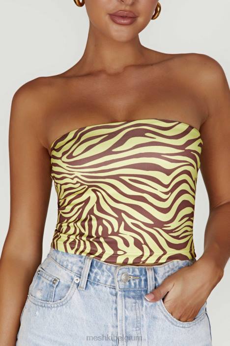 Dina bandeau croptop Meshki zebraprint N4JN980 kleding