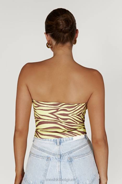 Dina bandeau croptop Meshki zebraprint N4JN980 kleding