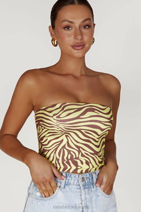 Dina bandeau croptop Meshki zebraprint N4JN980 kleding