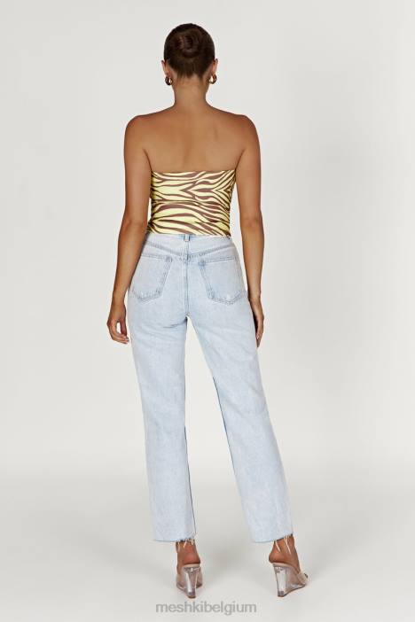 Dina bandeau croptop Meshki zebraprint N4JN980 kleding