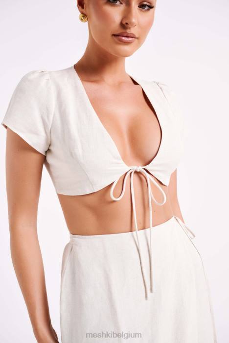 Fatima linnen croptop Meshki natuurlijk N4JN755 kleding