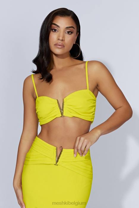 Maryse v-hardware croptop Meshki fris groen N4JN1106 kleding