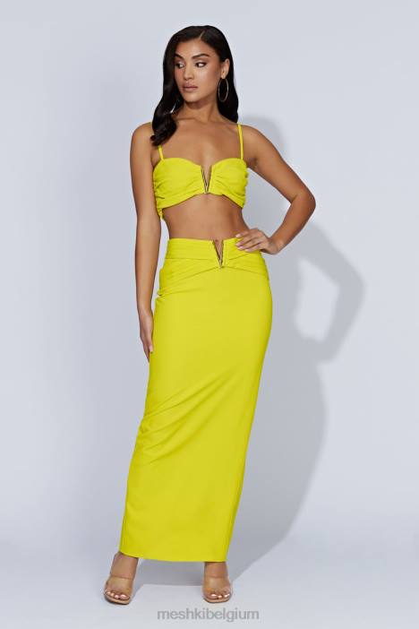 Maryse v-hardware croptop Meshki fris groen N4JN1106 kleding