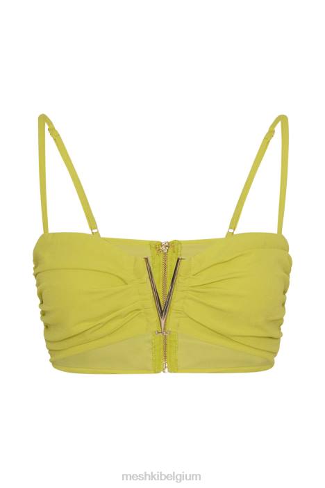 Maryse v-hardware croptop Meshki fris groen N4JN1106 kleding